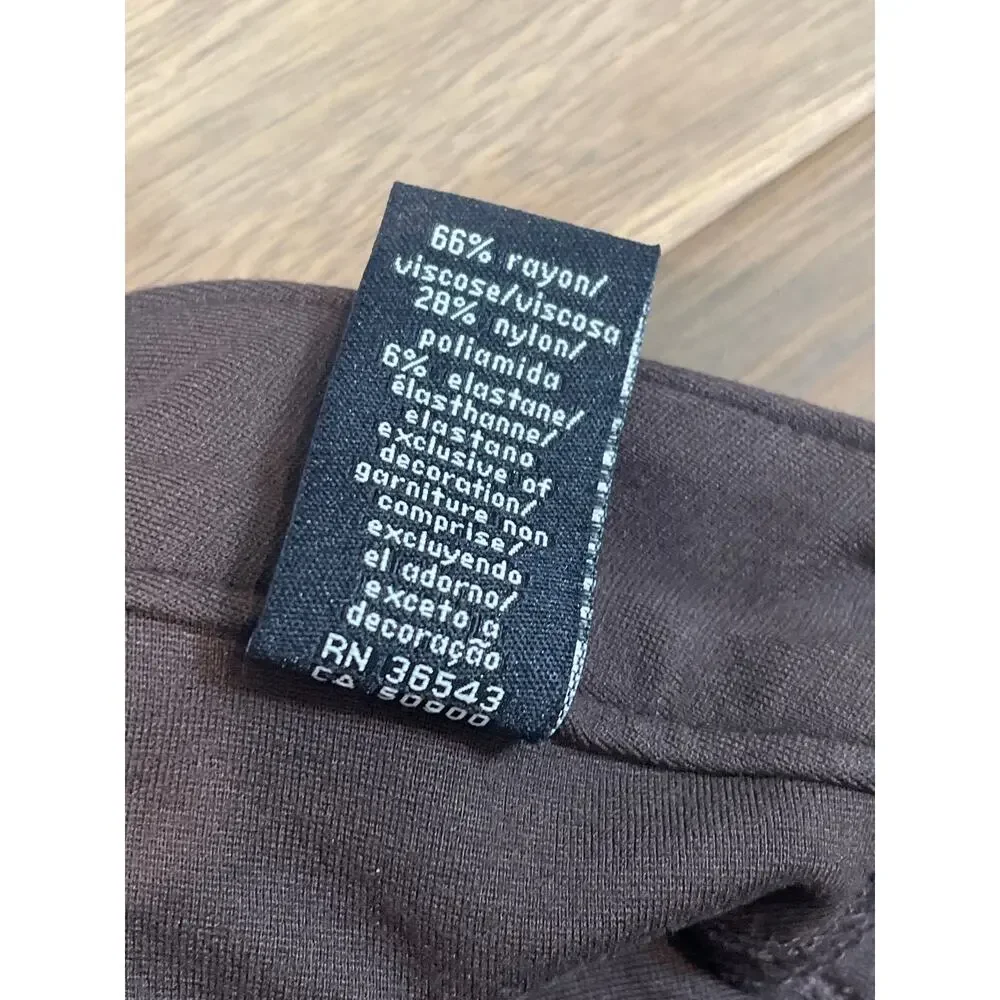 Calvin Klein Jeans Soft Stretch Brown Ankle Pants Size 10 Casual Basic Career